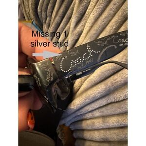 Designer sunglasses coach taryn black silver + case